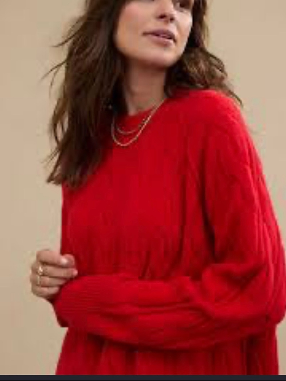 Aerie Red Cable-Knit Women's Sweater size small